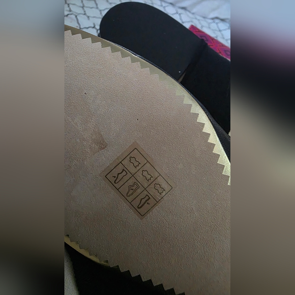 New Tory Burch Elodie Lace Up Black Ballet Flats Size 10.5 - Picture 7 of 14